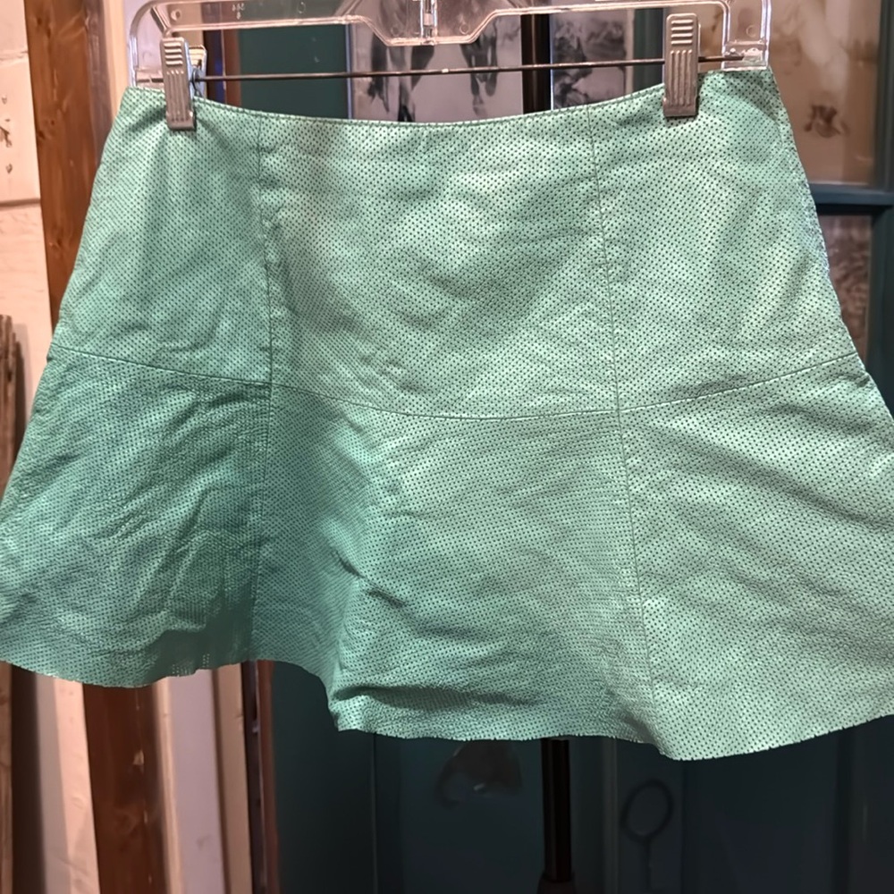 Leather (turquoise) skirt